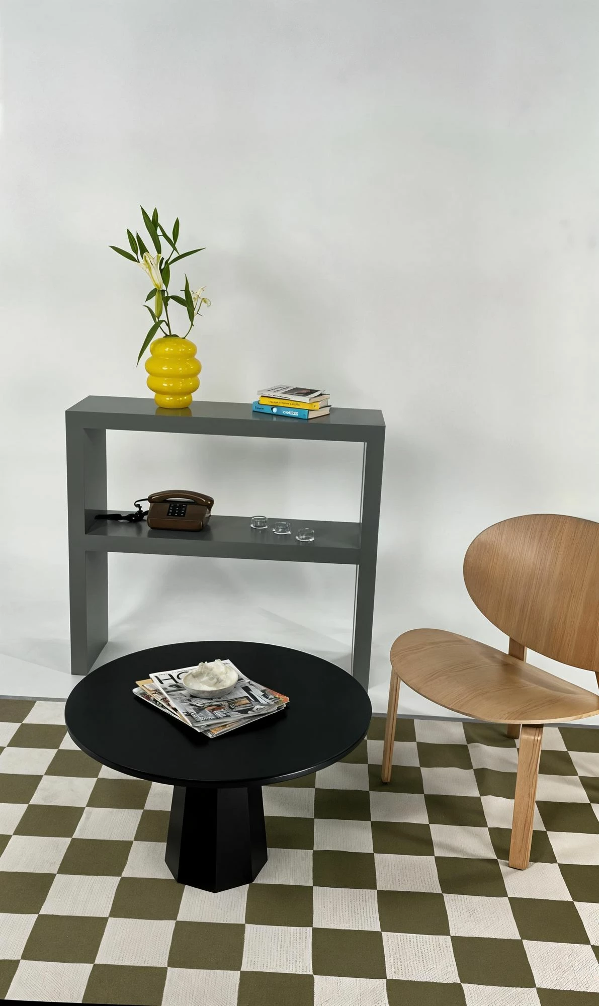 Tavolinë kafeje Skye Decor, Lilyum 42, e zezë