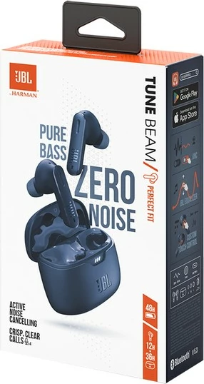 Kufje JBL Tune Beam True Wireless, Bluetooth 5.3, anulim zhurme, kaltër