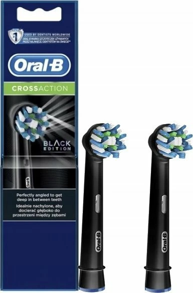 Kokë zëvendësuese furçe dhëmbësh Oral-B Pro CrossAction EB50BRX-2, 2 copë, e zezë