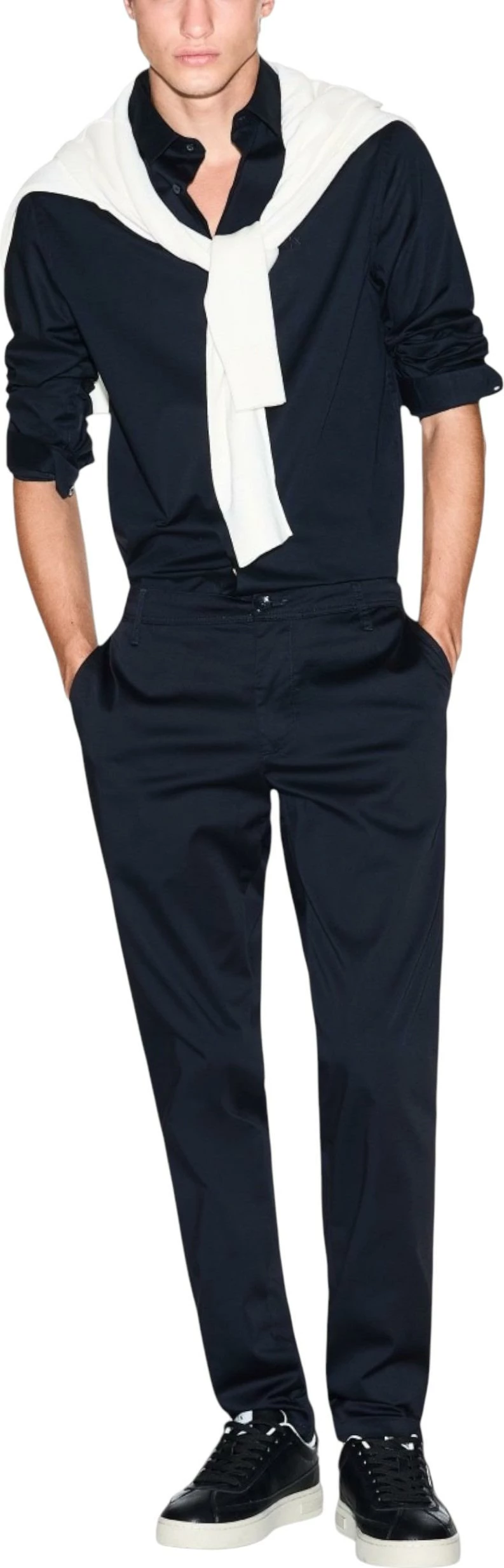 Maicë me mëngë të gjata për meshkuj Armani Exchange 8NZCBD ZN10Z, blu [Madhësia: S]