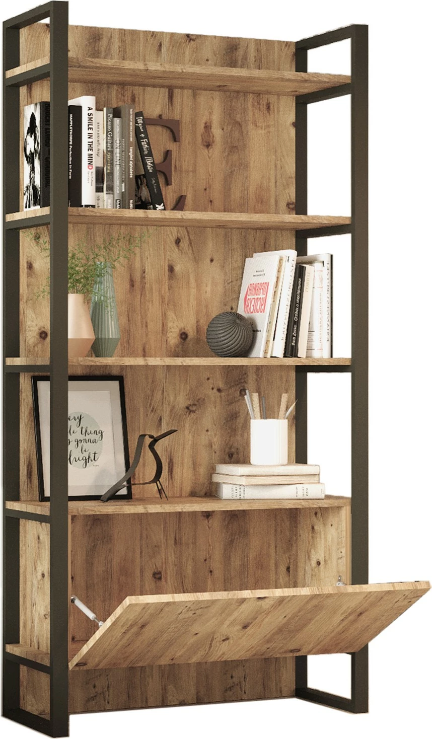 Raft librash Hanah Home, Ml6-A, ngjyrë Atlantic Pine