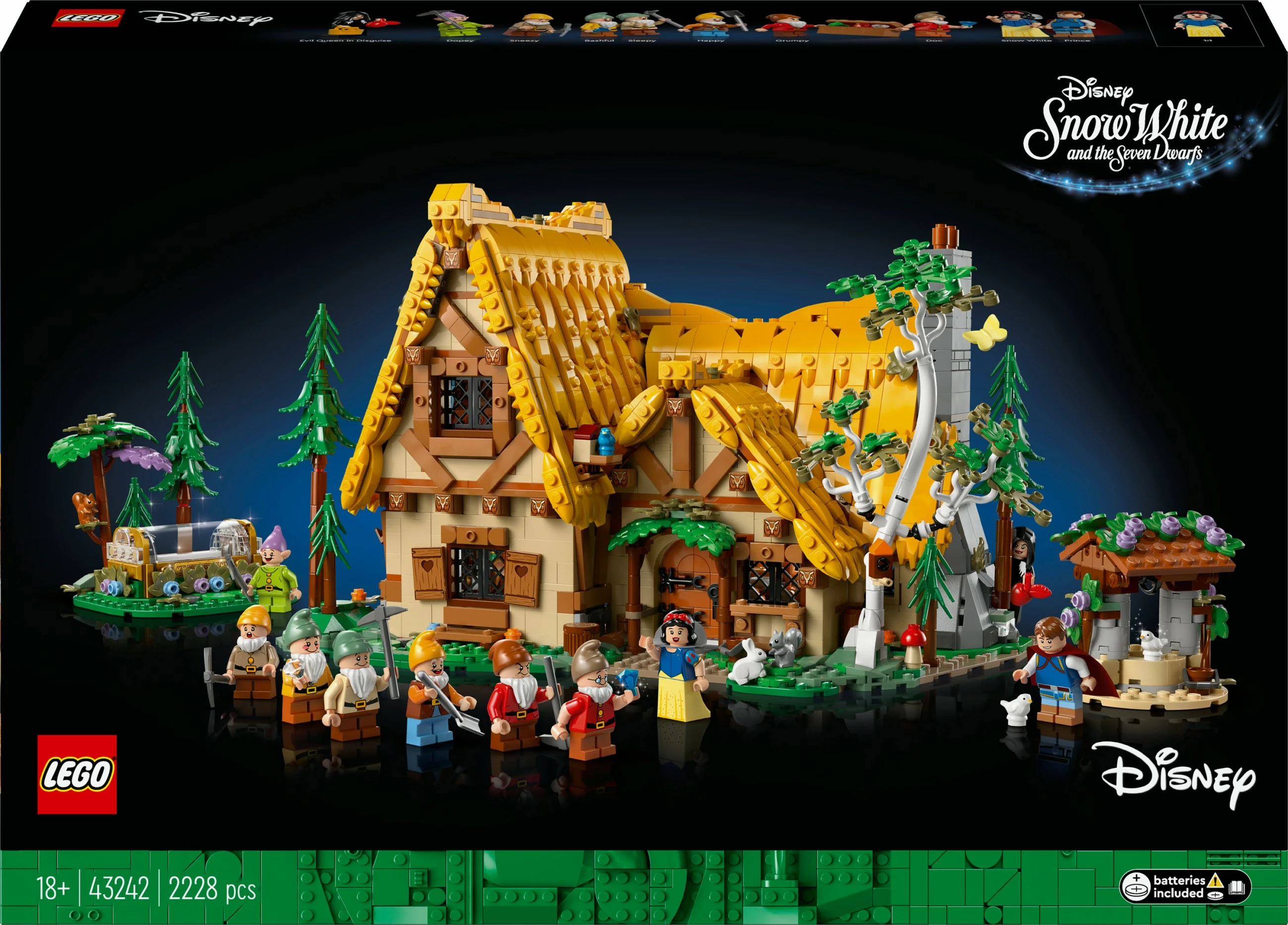Set ndërtimi LEGO Disney Borëbardha dhe Shtatë Xhuxhat, 2228 pjesë, Multingjyrësh