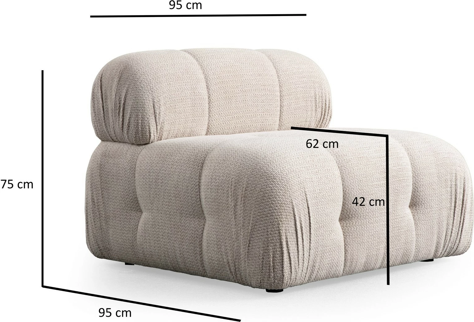 Këndare Atelier del Sofa Petite 3, krem