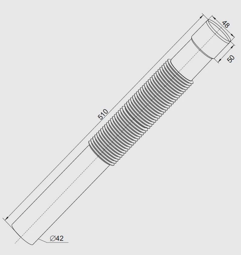 Tub i kombinuar për shpëlarje nga poshtë Rawiplast B304 510mm, i bardhë