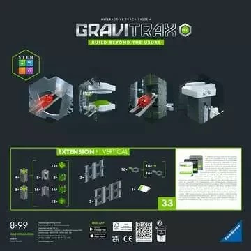 Set zgjatës GraviTrax PRO Vertical Ravensburger, lodër marble run, shumëngjyrëshe