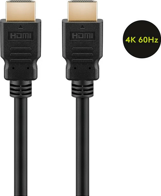 Kabllo HDMI Goobay 5m, 4K 60Hz, HDMI 2.0, me Ethernet/ARC, e zezë