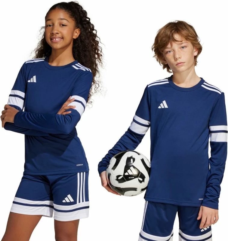 Maicë me mëngë të gjata adidas për fëmijë, navy blue