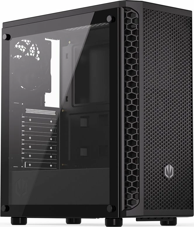Kasë Endorfy Signum 300 Core EY2A004 Midi Tower ATX/Micro-ATX/Mini-ITX, xham i temperuar, pa PSU, e zezë