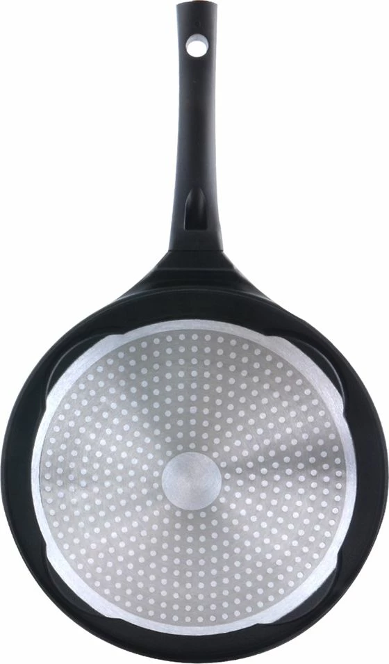 Tigan për vezë Orion GRANDE 27 cm, veshje graniti, i përshtatshëm për induksion, 3 forma, i zi