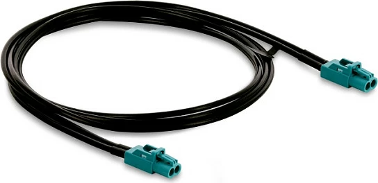 Kabl DeLOCK Mini FAKRA Z dual femër-femër, 1 m, 50Ω, 20 GHz, zi/kaltër