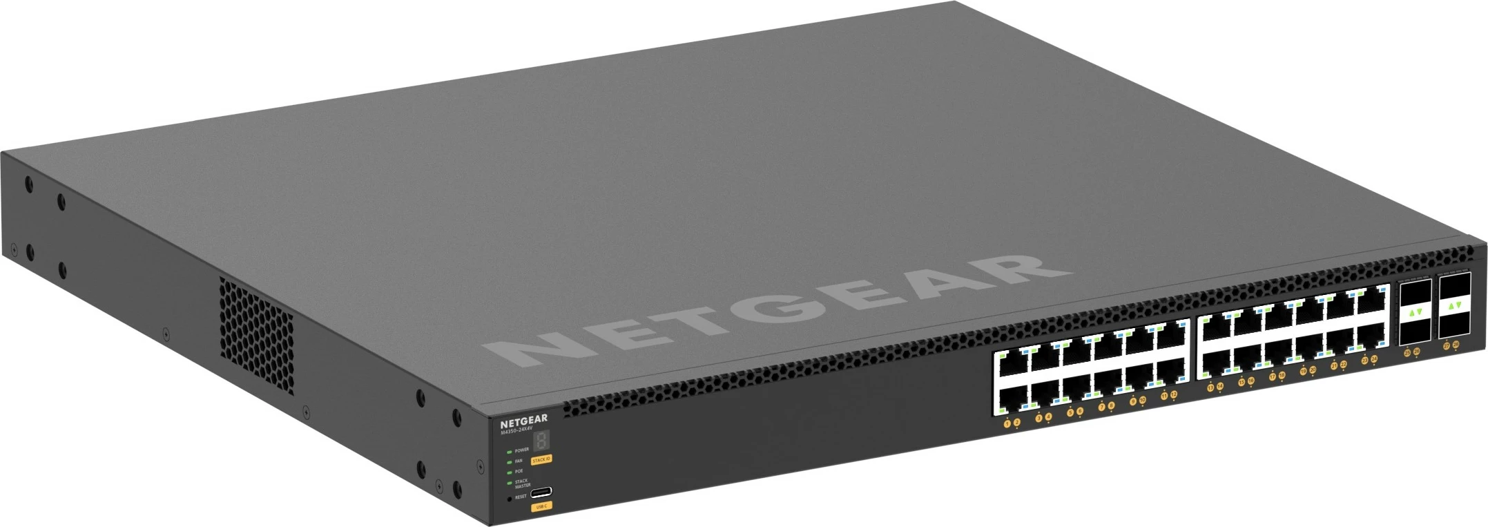 Switch NETGEAR M4350-24X4V, Managed, L3, 10G Ethernet, PoE, Rack mounting, 1U