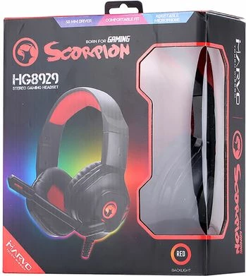 Kufje gaming Marvo HG8929, me kabllo, RGB, stereo, 50mm, të zeza