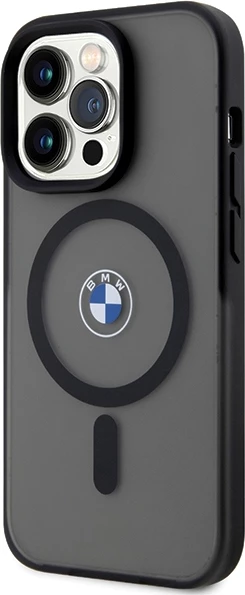 Mbështjellës BMW Signature MagSafe për iPhone 15 Pro, i zi