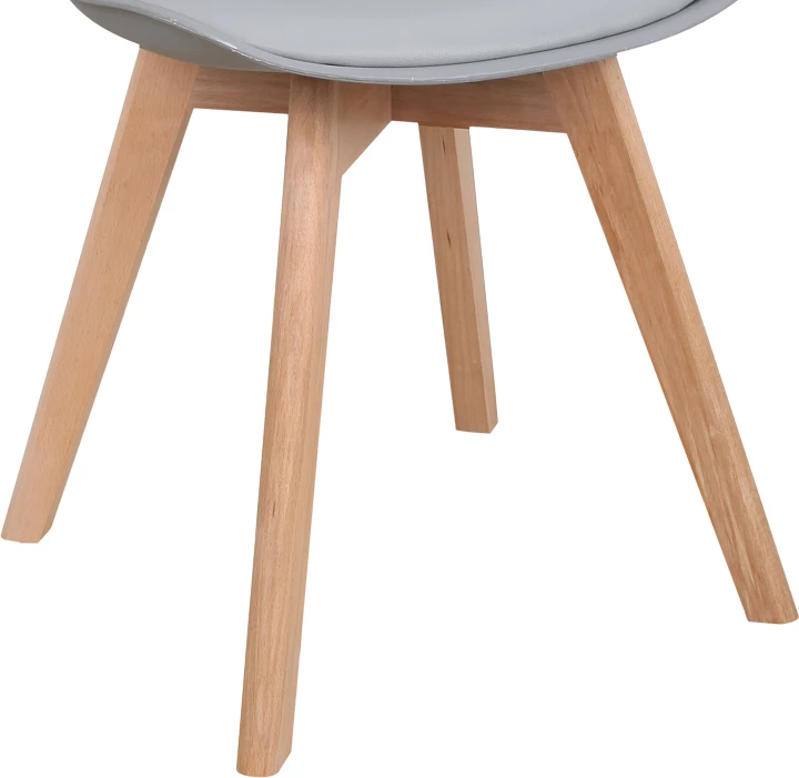 Karrige Gaston PP-PU ngjyrë gri e lehtë - këmbë natyrale 58x47x85cm