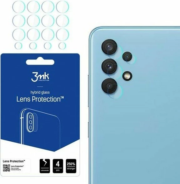Mbrojtës hibrid për kamerë 3MK për Samsung Galaxy A32 A326 5G / A325 LTE, set 4 copë