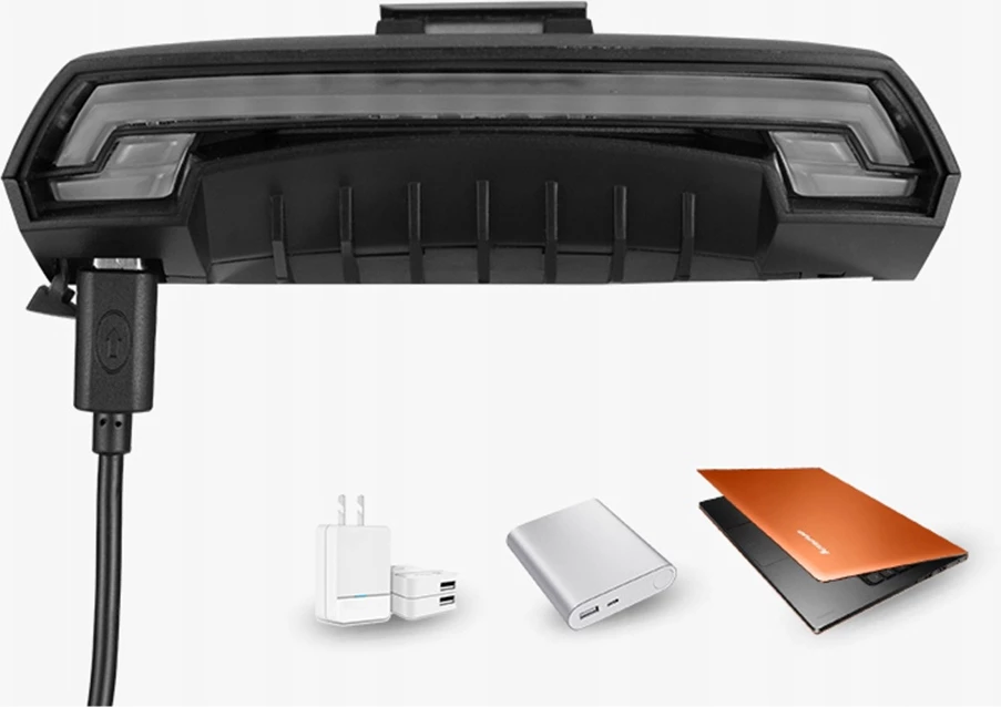 Dritë e pasme biçiklete Rockbros LKWD-R1 me lazer, telekomandë, 2000 mAh, e zezë