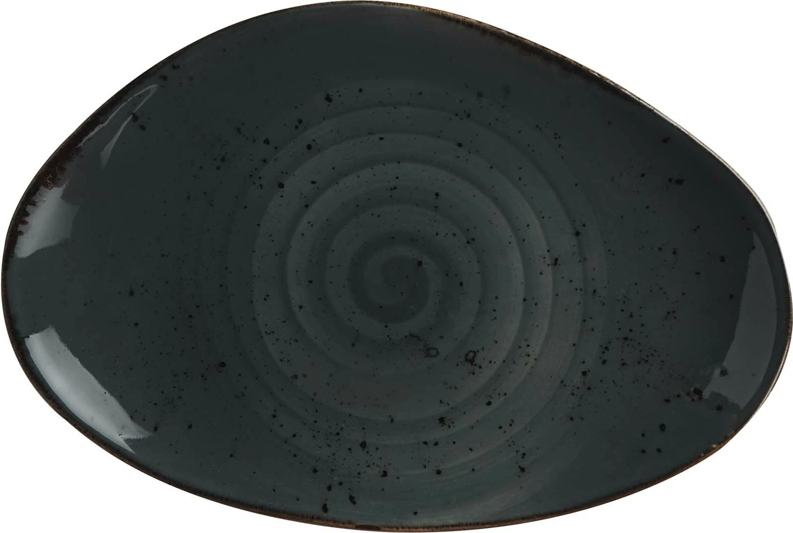 Pjatë porcelani Fine Dine Arando 350x210 mm, gri, set 6 copë