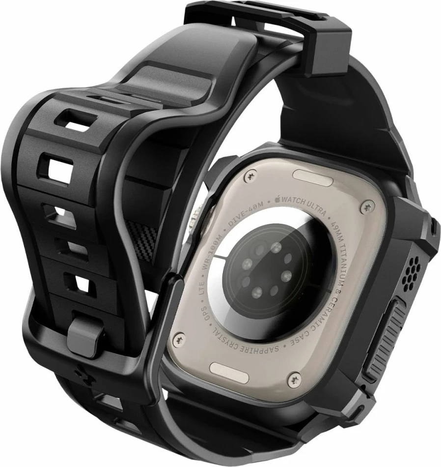 Mbështjellës Spigen Rugged Armor Pro për Apple Watch Ultra 49mm, i zi