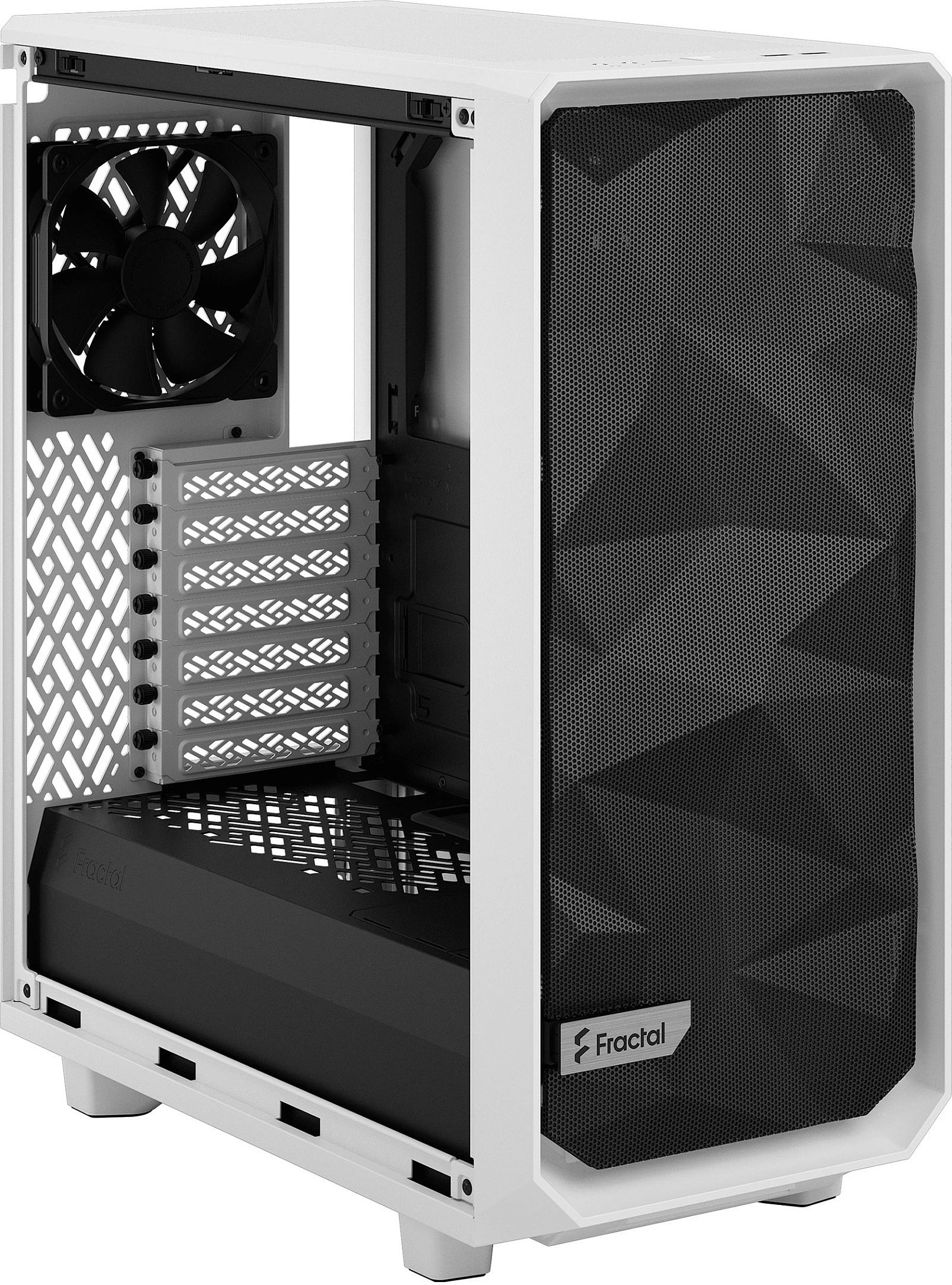 Kasë Fractal Design Meshify 2 Compact, Tempered Glass, e bardhë/zezë