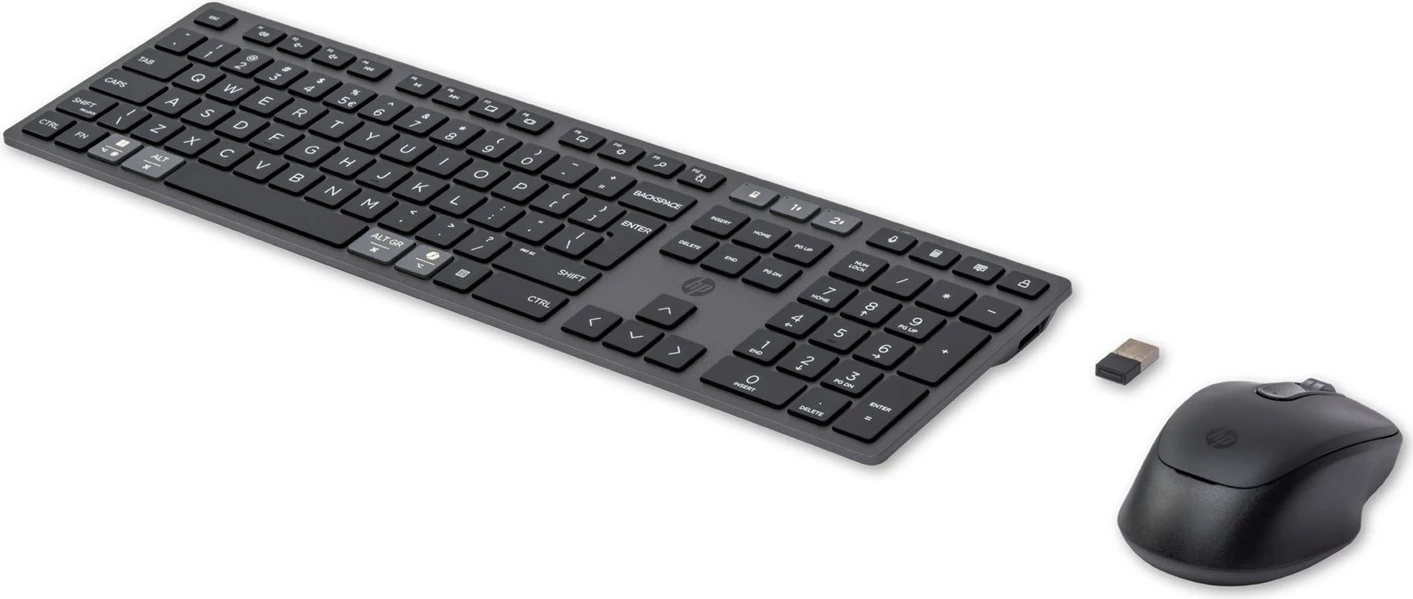 Set tastierë dhe maus HP 720 Multi-Device, pa tela, mekanik, USB Type-A, i zi