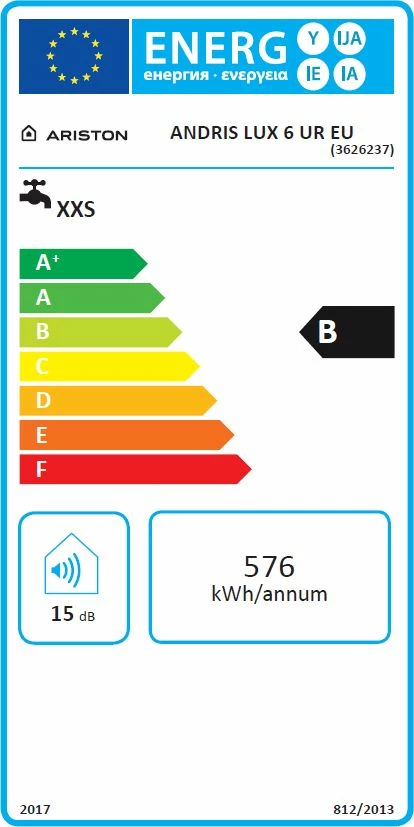 Bojler elektrik Ariston Andris Lux 6 UR 6L 1.5 kW bardhë/zi