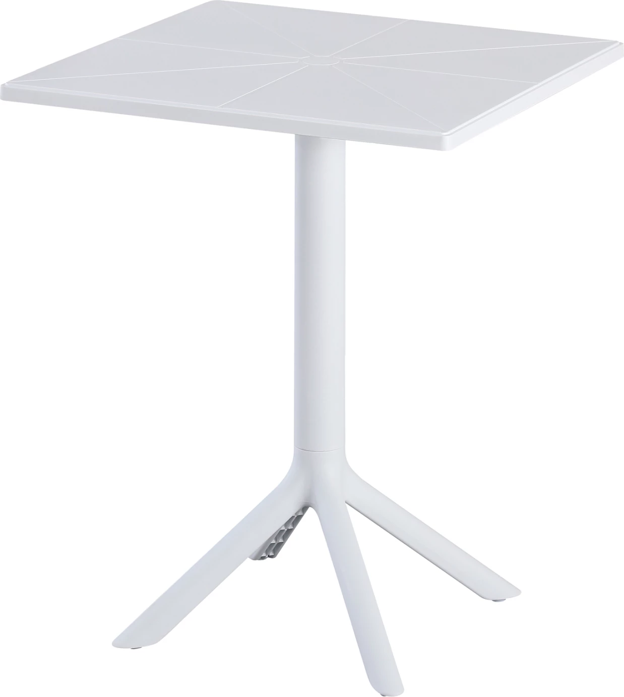 Tavolinë katrore polipropileni TERRIN FH6125.11, e bardhë, 60,5x60,5x76,5H cm