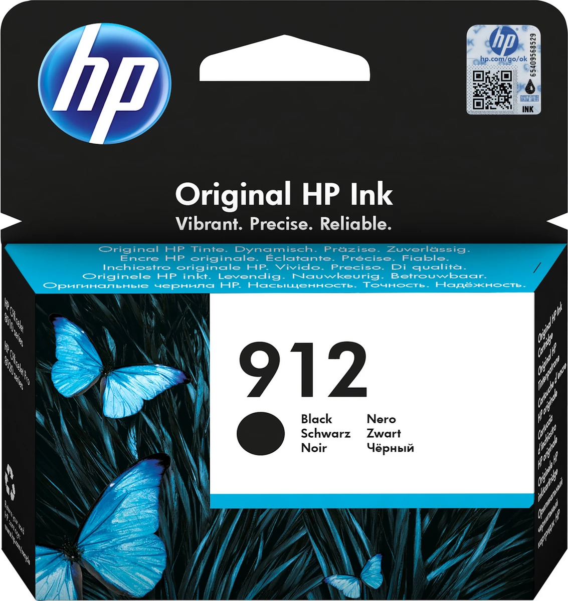 Kartushë boje, HP, 912 (3YL80AE), 8.29 ml, rendiment 300 faqe, madhësi standarde, e zezë
