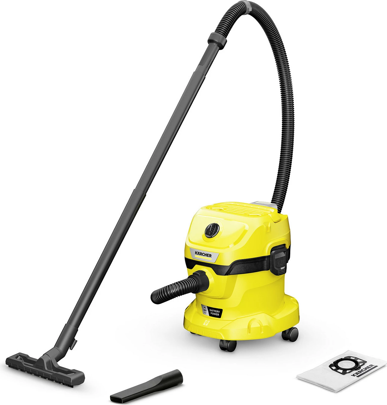 Fshesë me korrent Kärcher WD 2-18 V-12/18, 18V, 12L, e verdhë/zezë