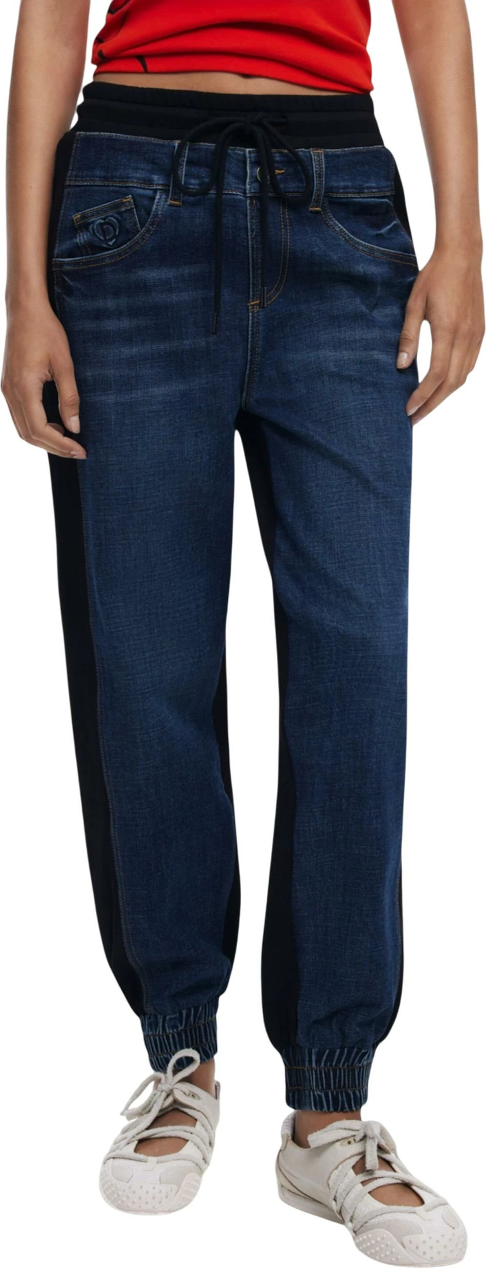 Pantallona për femra Desigual DENIM_KIMY 25WWDD08, denim