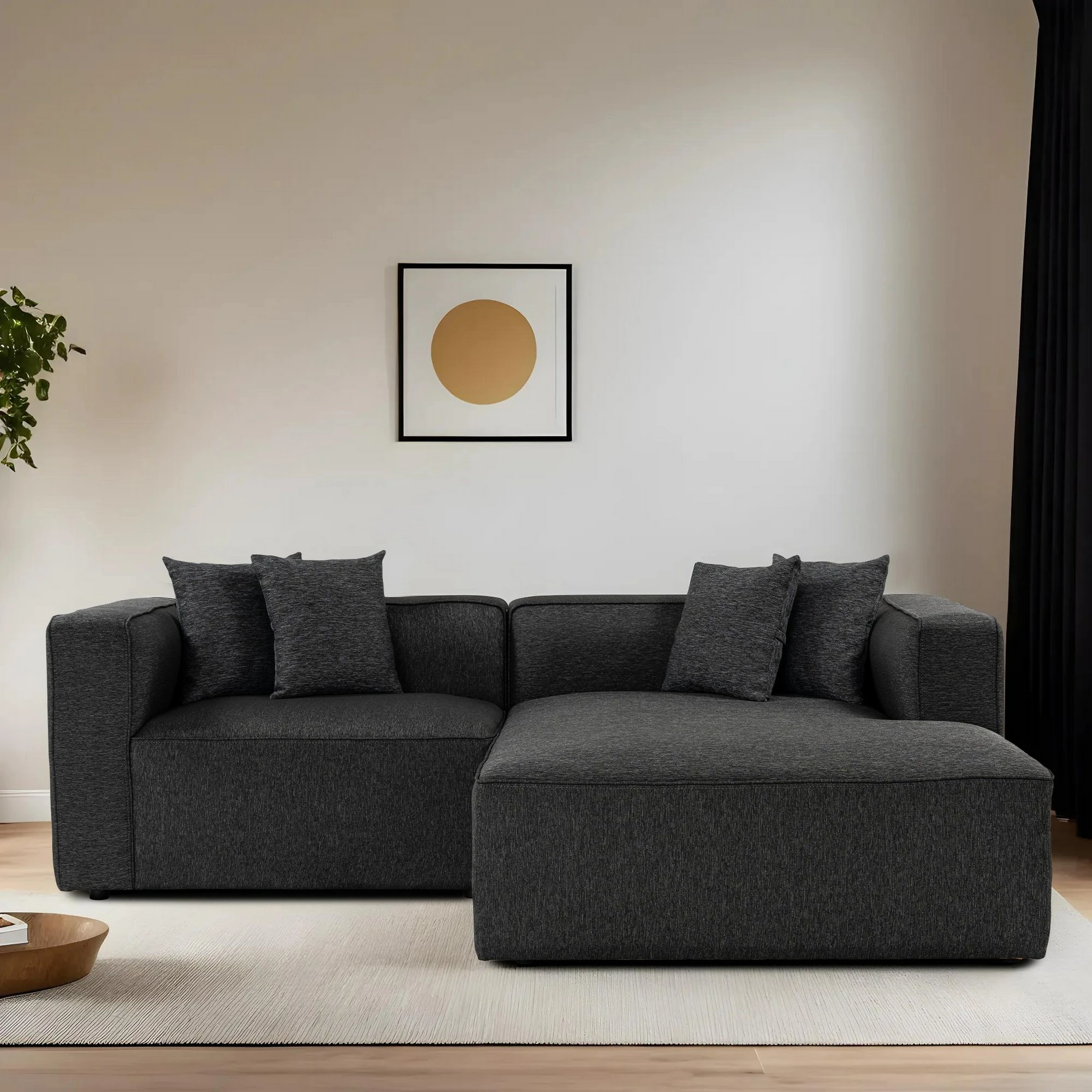 Këndore Mora XL, ngjyrë antracit, Atelier del Sofa, kënd majtas