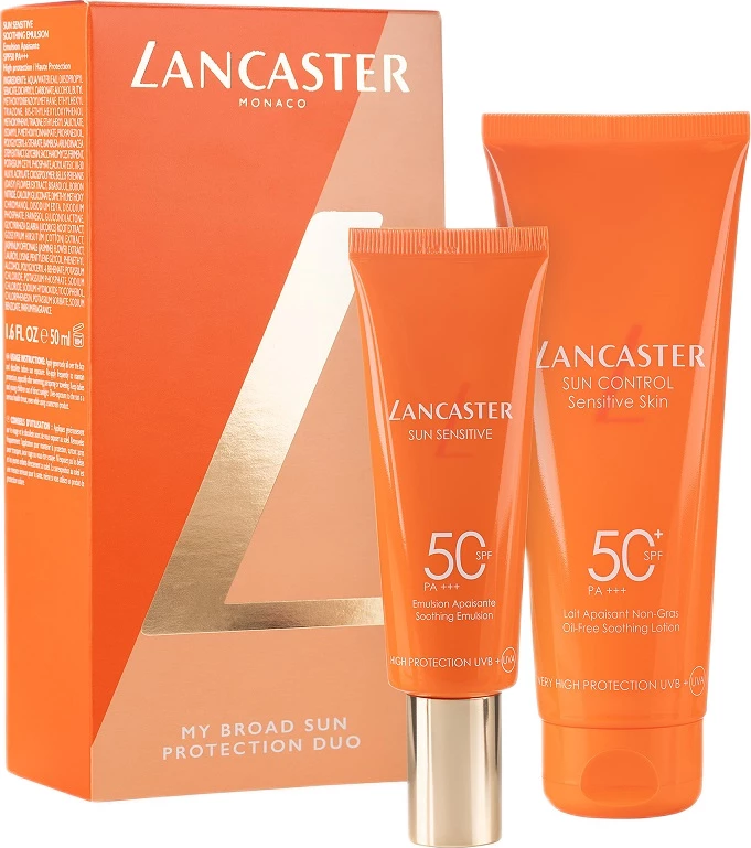 Set krem për diell Lancaster Soothing Body Lotion + Soothing Face Emulsion SPF50 për femra 125ml + 50ml