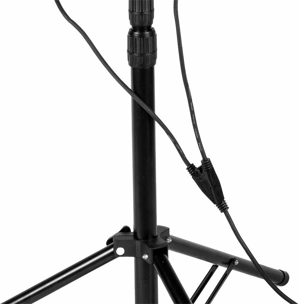 Reflektor LED i dyfishtë NEO Tools 99-096, 2x100W, 2x8500lm, IP65, stativ 1.8m, i zi