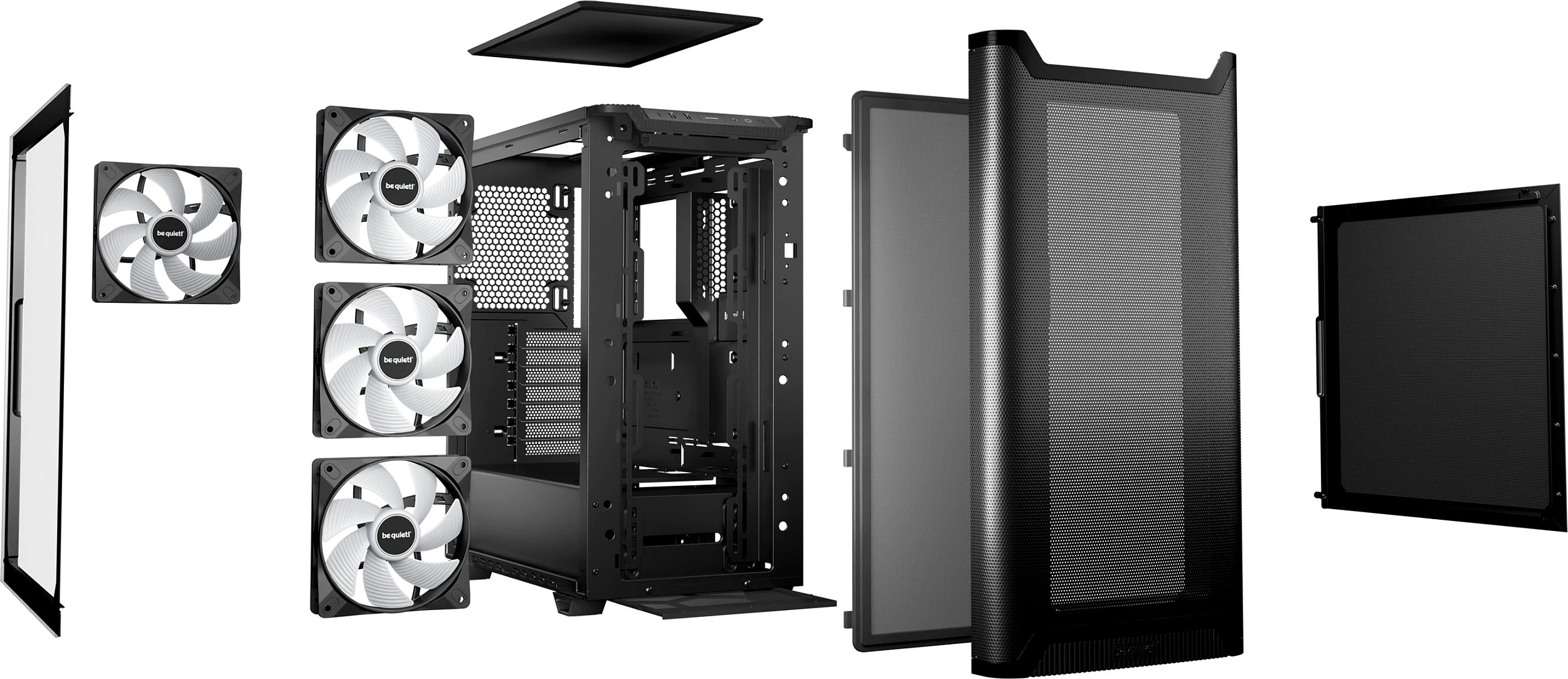 Kasë be quiet! Pure Base 501 DX, Midi Tower, RGB, dritare anësore, e zezë