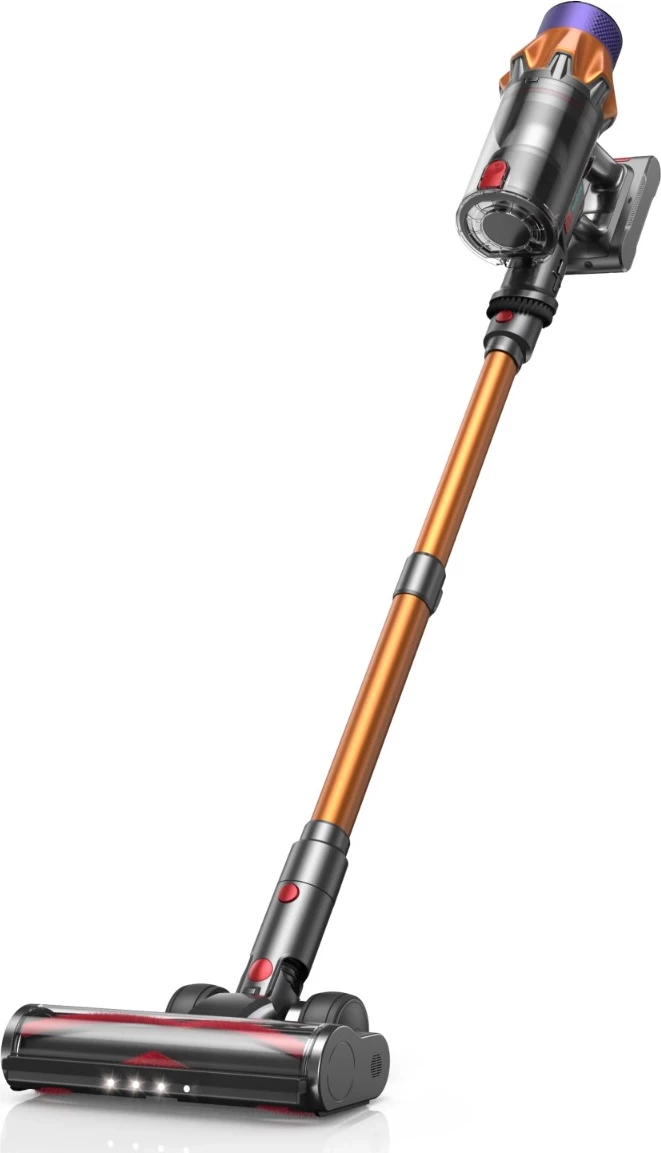 Fshesë elektrike vertikale pa kabllo Honiture X7, 550W, 45.000Pa, 60min, 1.5L, HEPA, ekran LED me prekje, gri/portokalli