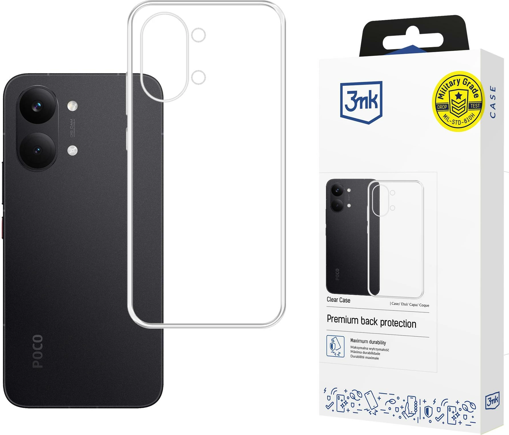 Mbështjellës 3mk Clear Case për Xiaomi Poco X8 Pro, transparent, 1 copë