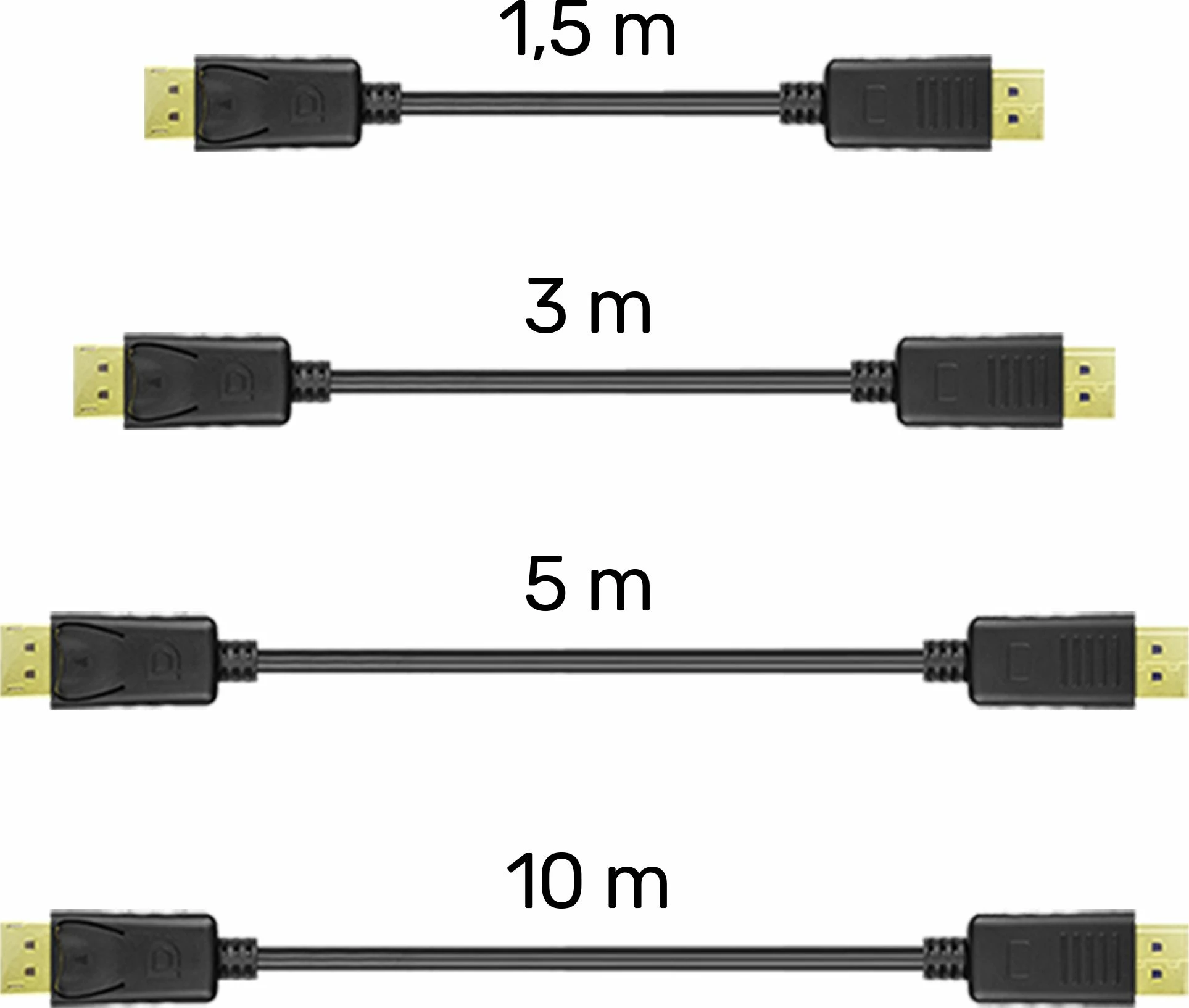 Kabllo DisplayPort Unitek Y-C610BK 5m DP-DP 4K UHD Zezë