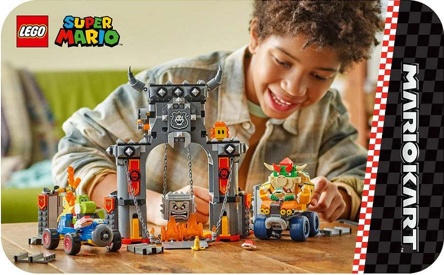 Set ndërtimi LEGO Super Mario Mario Kart 72039 Bowser's Castle, 1068 pjesë, 9+, multikolor