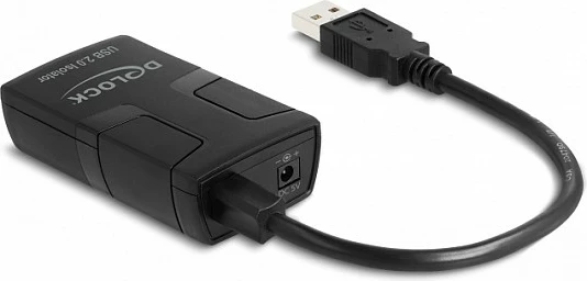 Izolator USB DeLOCK USB 2.0 Type-A mashkull në femër, izolim 5 kV, i zi
