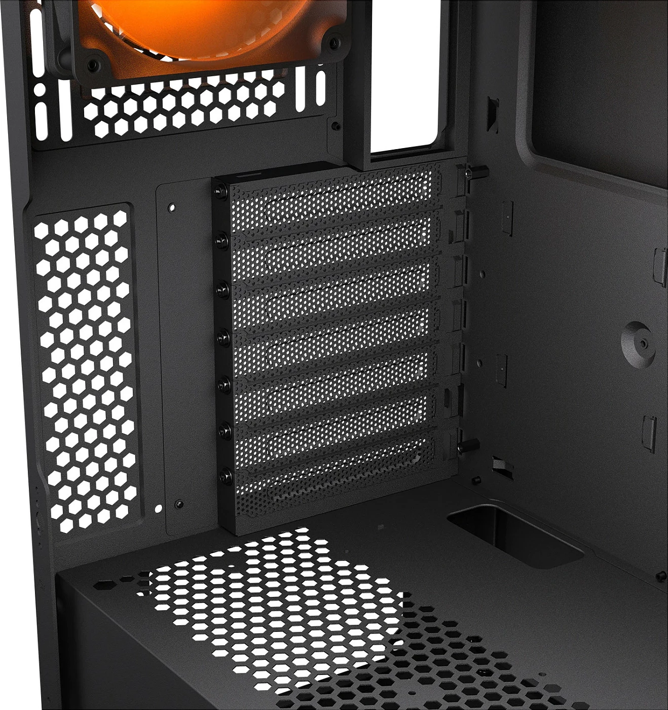 Kasë Cougar Airface FLO ARGB, Midi Tower, ATX/E-ATX, USB-C, xham i temperuar, e zezë