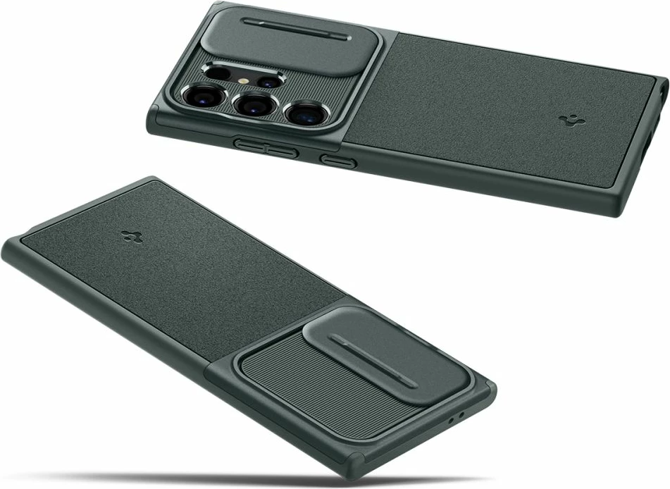 Mbështjellës Spigen Optik Armor për Samsung Galaxy S24 Ultra, Gjelbër e errët