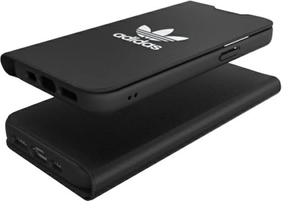 Mbështjellës Adidas OR Booklet Case BASIC për iPhone 13, 6.1", zi-bardhë