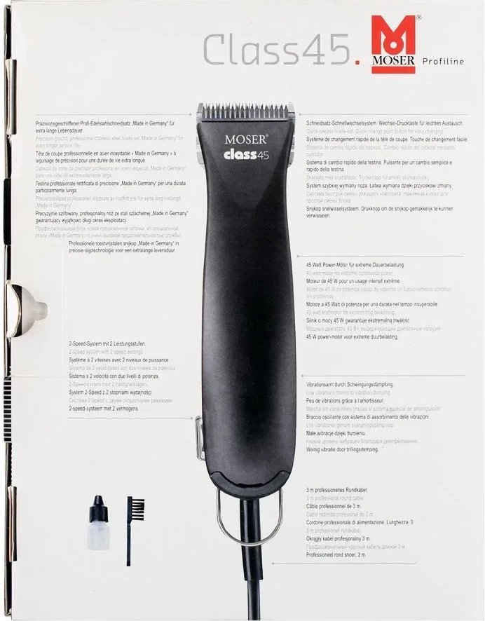 Makinë për qethje Moser Class 45, 1245-0060, e zezë