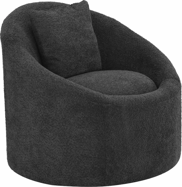 Fotelje rrotulluese SOFTY, ngjyrë gri e errët, 80x80x77