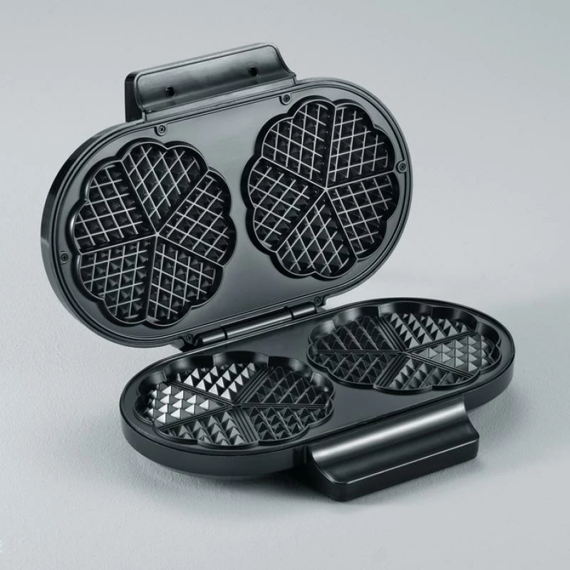 Aparat për waffle dyshe, Severin WA2106, 1200W, temperaturë e rregullueshme, veshje jo-ngjitëse, i zi