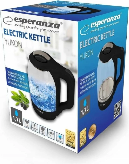 Çajnik elektrik Esperanza YUKON EKK025K, transparent