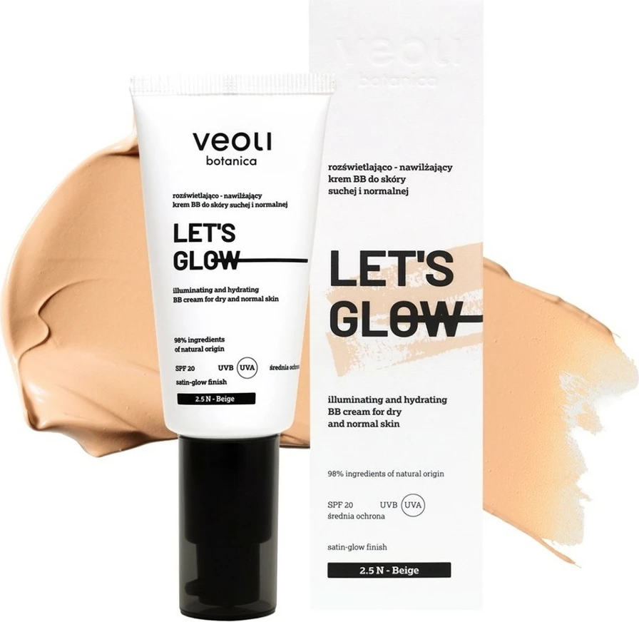 BB krem për femra Veoli Botanica Let's Glow 2.5 N Beige 30ml