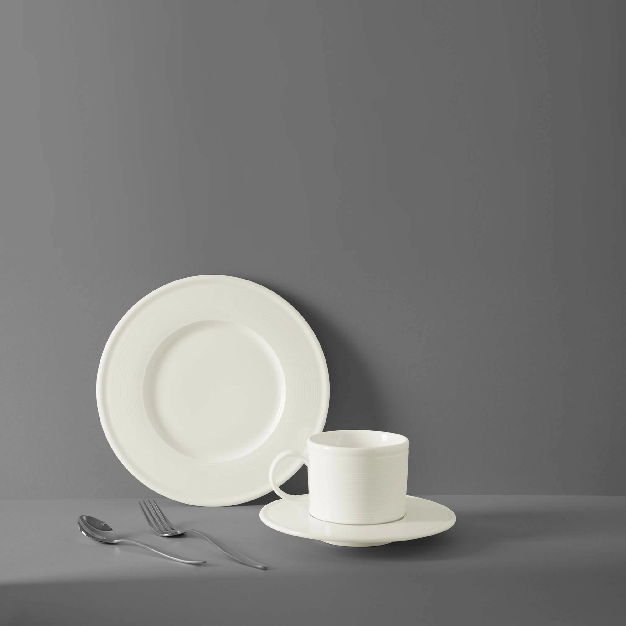 Nënfilxhan porcelani Porland Line 120 mm, krem, set 6 copë
