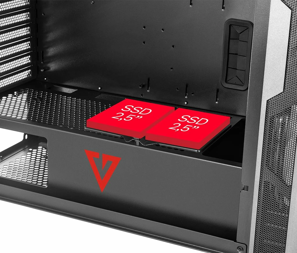 Kasë Modecom Volcano Amirani ARGB (AT-AMIRANI-PG-10-000000-0002), Midi Tower ATX, USB-C, pa PSU, e zezë