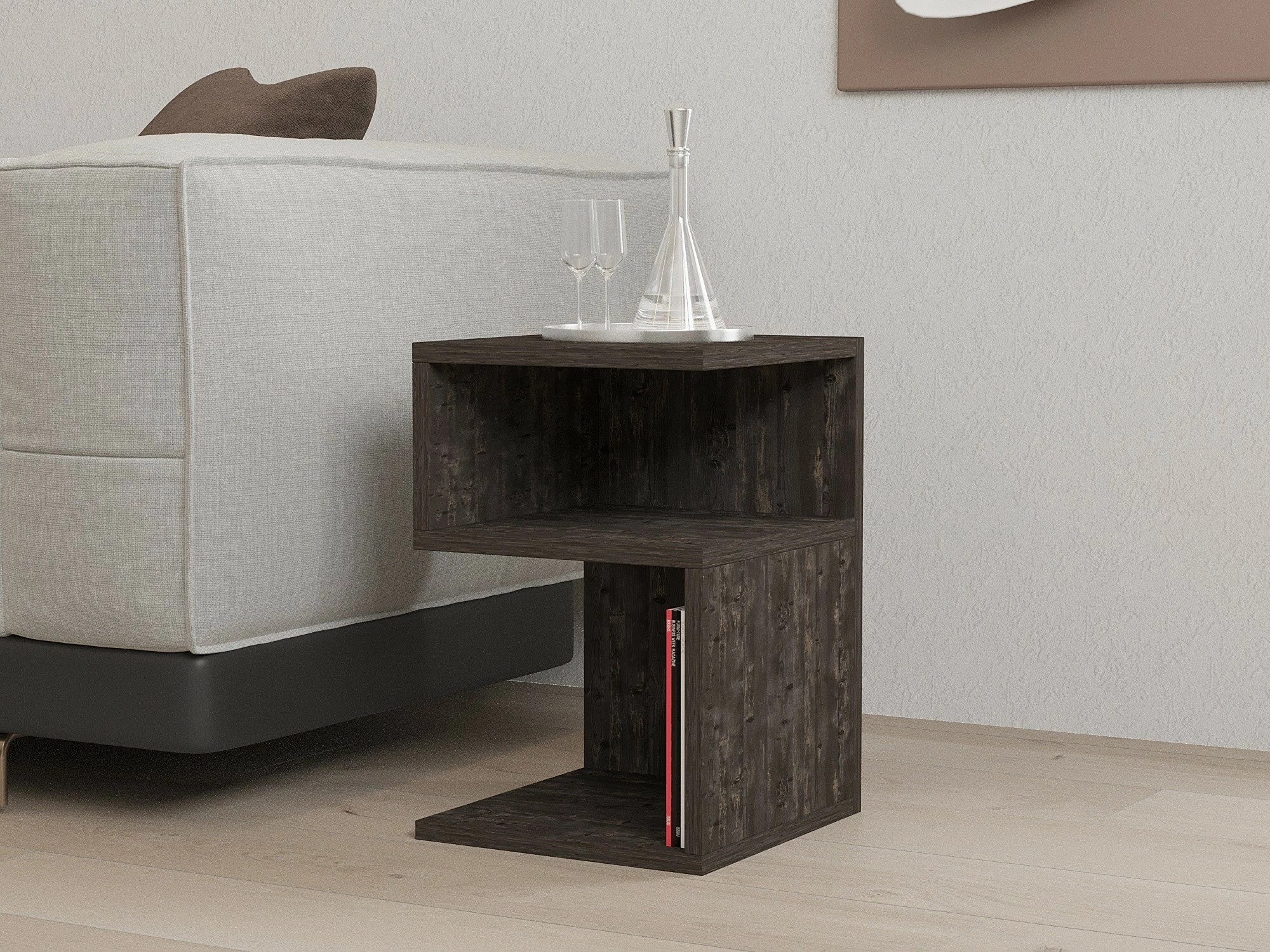 Tavolinë anësore Hanah Home, Carol, antracit