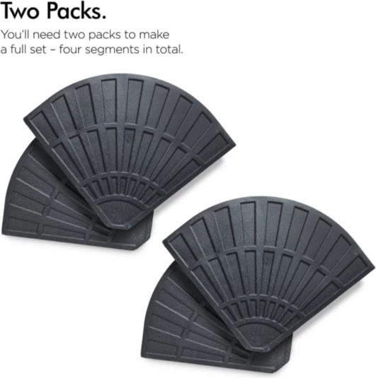 Segmente kundërpeshe për çadër dielli VonHaus 22/064 12.5 kg x2, e zezë